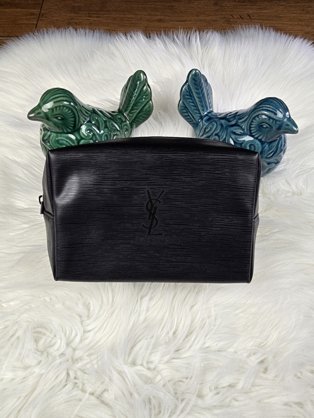 Yves Saint Laurent YSL Parfums Beaute Cosmetic Bag Makeup Clutch Travel